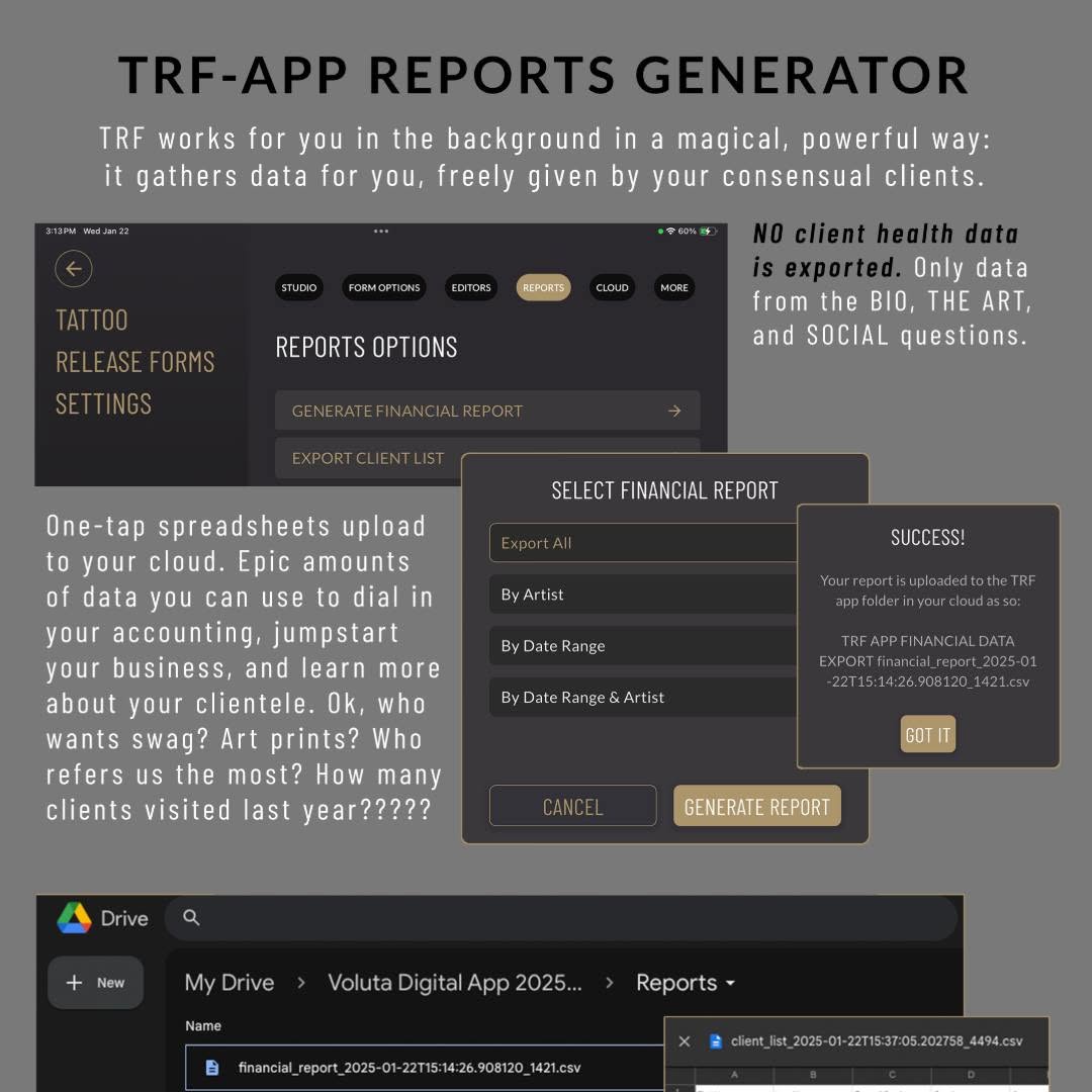 💎TRF generates reports from the data in your waivers, which you can use to nail your accounting, accelerate…