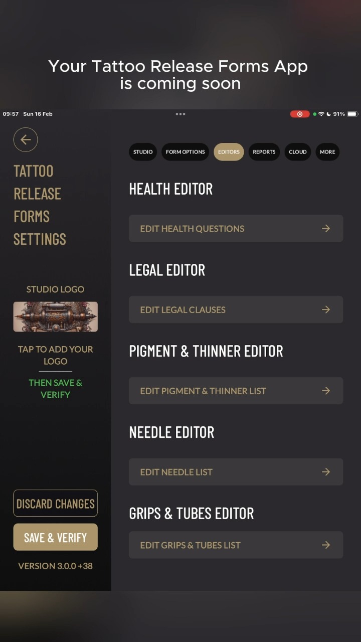 The completely remodeled Tattoo Release Forms App will be available soon, and we are SO! excited!